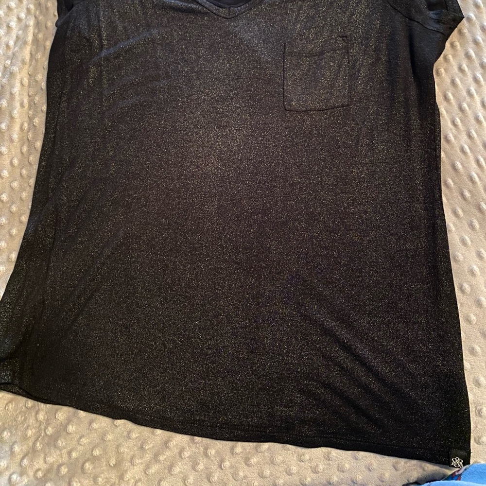 Black glitter blouse